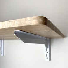 Hardwell 鐵製系統壁掛架, 白色 + 橡木色, 1層