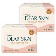 DEAR SKIN 空氣壓紋超薄蝶翼型衛生棉, 小型, 18入, 2個