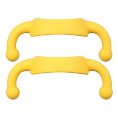 Soonsua Double Heart 兼容矽膠奶瓶握把, 黃色, 2個