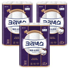 Kleenex 舒潔 Deco&Soft 3層印花衛生紙, 27m, 30捲, 3袋