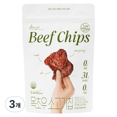 카니비비안 목초우 소고기칩, 40g, 3개