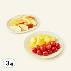All바른농장 골라먹는 3색과일 파인애플 + 방울토마토 + 사과, 3개, 850g