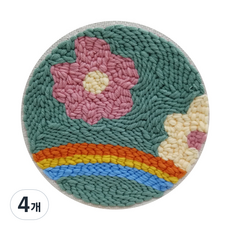 아이엠미니 DIY 펀치니들 자수세트, 4개, 무지개다리