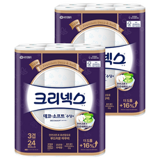 Kleenex 舒潔 Deco&Soft舒緩Plus天然紙漿3層高級捲筒衛生紙, 27m, 24入, 2個