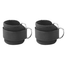 조인메이드 피트니스 앵클 버클 발목 스트랩 2p, 블랙, 1개