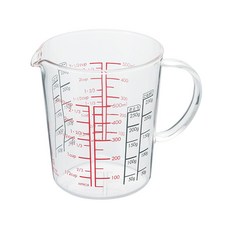 HARIO 玻璃手把量杯 CMJW-500, 500ml, 1個, Clear