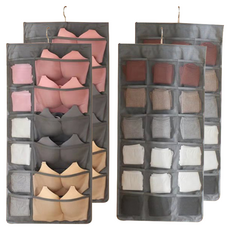 Rose Road 雙面內衣收納盒 正面12格 背面18格, 2個, 灰色