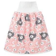 小綠豆居家百貨日本竹纖維 L 粉熊 寶寶隔尿裙 訓練褲, 1件