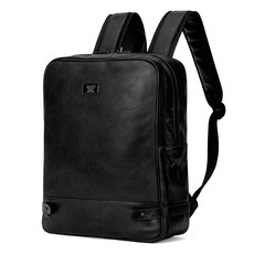 ADDEDIT 素色皮革後背包, 黑色的