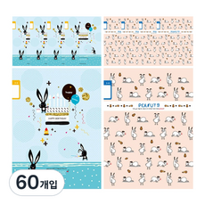 영아트 초등노트 3-6무제 여아용 20매, 랜덤 발송, 60개입