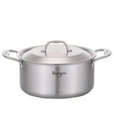 HANIL STAINLESS STEEL Bergen系列5層不鏽鋼附蓋雙耳湯鍋, 單色, 20cm, 1個