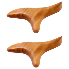 MEO 原木按摩 紅木三角刮痧板, 2個, 單一顏色