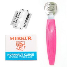 플로리빙 굳은살제거 발 각질 면도기 로즈 + 면도날 10p 세트, 1세트