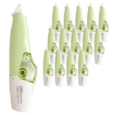 델리 수정테이프 5mm x 6m, 마카롱그린, 15개