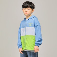 spoon 兒童夏季撞色薄款連帽外套