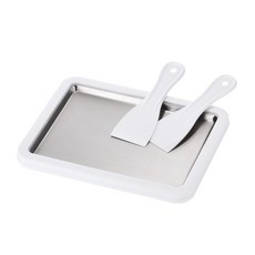 Berthan 不鏽鋼炒冰盤, 白色, 1個