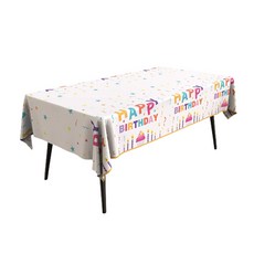 Market Pio 廚房彩色生日派對一次性桌布, 1入, 3個