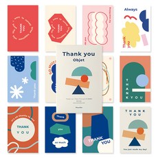 Monolike 感謝藝術造型明信片 12張組, 1套, 混合色