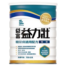 益富 益力壯 糖尿病配方 營養均衡配方奶粉 原味, 750g, 1罐