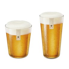 하로로 호로요이 시즈쿠 울트라 슬림 글래스 유리 맥주잔 2종 세트, 1세트