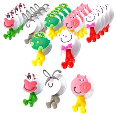 RIVER-GREEN 可愛吸力牙刷架, 隨機出貨, 25個