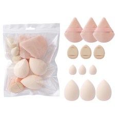 ICores 化妝粉撲 4款 x 3入組, 1套, 膚色