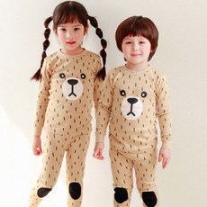 Maykids 孩童小熊圖案長袖休閒服套裝