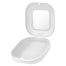 外出透氣攜帶盒 矯正牙套/透明牙套 活動假牙適用 有鏡 磁吸款, 1入