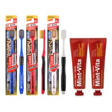 EBiSU 惠百施 牙刷 3入 隨機出貨+牙菌斑護理薄荷牙膏 120g 2入, 1套