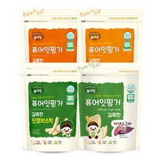 퓨어잇 핑거 길쭉한 야채스틱 과자 4종 세트, 단호박, 자색고구마, 양파, 브로콜리