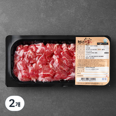 백년미소 국내산 소고기 정육 2등급 국거리용 (냉장), 300g, 2개