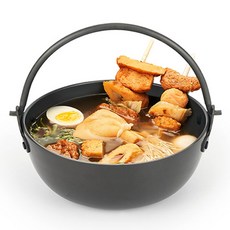 商用硬野營鍋面涮涮鍋Odentang火鍋, 圓柄涮鍋, 中等大小