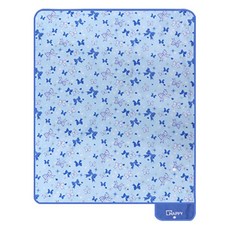 더해피 가방 일체형 양면방수 피크닉 매트 1인용, 리본 스카이