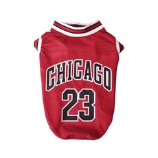 PET BOS 寵物網眼運動無袖球衣T恤, 紅色