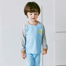 Maykids 童款笑臉印花30支棉單面布9分袖套裝