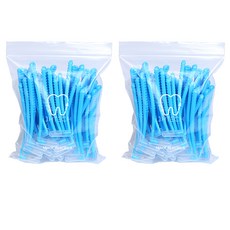 Juhyun Tech Smile Brush 牙間刷 L型 S 藍色, 1.1mm, 50入, 2個