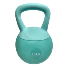 彩色軟壺鈴,綠色,10kg,1個 - 柔軟舒適，安全健身