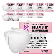 MediKR 鳥嘴型防塵立體口罩 童款 KF94 S號, 白色, 25片, 10盒