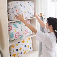 PEVA束口圓形棉被衣物收納袋, 3個, 約44x44x88cm