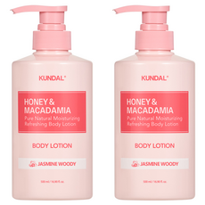 KUNDAL 昆黛爾 蜂蜜澳洲堅果香氛保濕潤膚乳 茉莉木質調香, 500ml, 2瓶