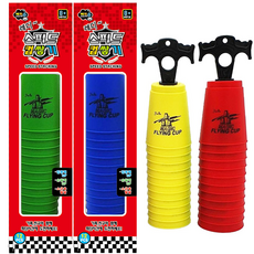 HAPPYSHU 快速疊杯 12入, 紅色 + 藍色 + 綠色 + 黃色