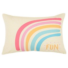 MYHOUSE 兒童彩虹卡通圖案鋪棉枕頭套, 彩虹
