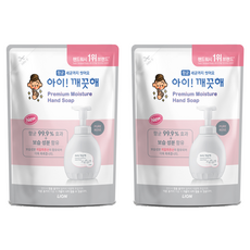 아이깨끗해 프리미엄 모이스처 핸드워시 퓨어로즈 리필, 400ml, 2개