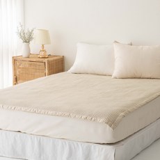 롤베이비 피그먼트 줄누비 유아 침대 착한패드, 베이지, 1개