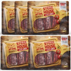 마이독스테이크하우스 강아지 간식, 소고기 슬라이스, 200g, 5개