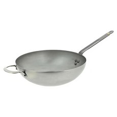 de Buyer 畢耶 原礦蜂蠟系列 單柄北京炒鍋 + 握耳, 32cm, 1組