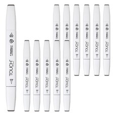 신한화구 터치 트윈 브러쉬 마카 WG7 WARM GREY, WG7 웜, 12개, 1색