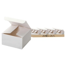 Indikay 白色素面禮物盒 1號 8 x 8 x 4.5公分 20入, 20個, 白色