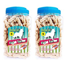 Boneplus 螺旋四星潔牙棒，深層清潔，360度旋轉清潔，幫助維持消化道機能, 牛奶, 2桶, 1kg