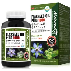 Natural Plus Plus 1000亞麻籽油保健膠囊 180入, 180g, 1罐